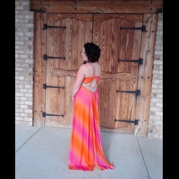 💖🧡✨Gorgeous Pink & Orange Prom Dress!💖🧡✨ - Picture 6 of 6